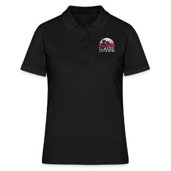 Hawaii - Frauen Polo Shirt - Schwarz - Vorne - Ailine (174cm)