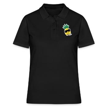 Hello Ananas - Polo Femme - noir - Devant - Ailine (174cm)