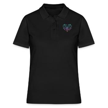 Pi Day Heart - Polo Femme - noir - Devant - Ailine (174cm)