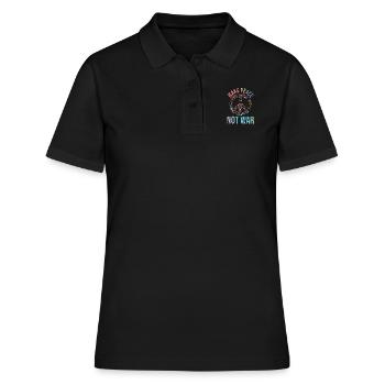 Hippy Peace Symbol Hippie Frieden Freiheit Liebe - Frauen Polo Shirt - Schwarz - Vorne - Ailine (174cm)