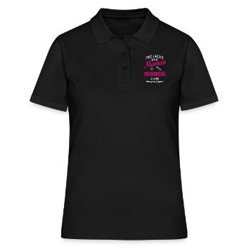 Mutter und Krankenschwester Muttertag - Frauen Polo Shirt - Schwarz - Vorne - Ailine (174cm)