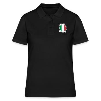 Drapeau Italie Drapeau, drapeau Italie - Polo Femme - noir - Devant - Ailine (174cm)