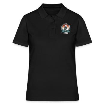 Les légendes sont nées en juin 2018 Paresseux paresseux - Polo Femme - noir - Devant - Ailine (174cm)