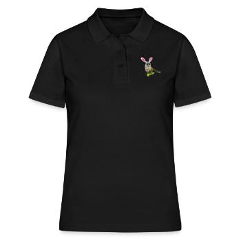 Katzen Geschenkidee, Ostergeschenk für Mann & Frau - Frauen Polo Shirt - Schwarz - Vorne - Ailine (174cm)