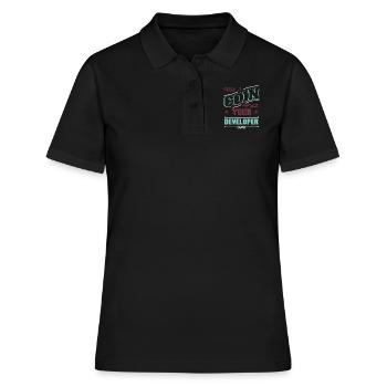 Spécialiste en informatique de santé informatique - Polo Femme - noir - Devant - Ailine (174cm)