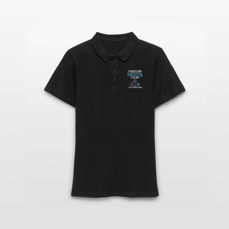 Cyber security hacker hacking Women's Polo Shirt