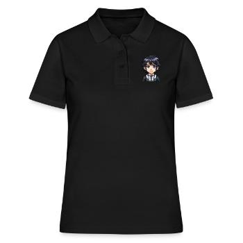 Anime Figure in 8-Bit - Women's Polo Shirt - black - Front - Ailine (174cm)