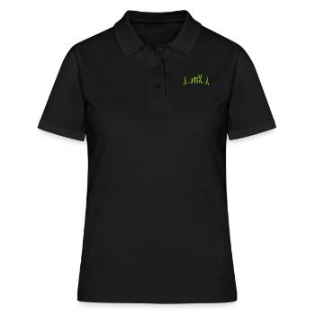 Heckenschere Schaufel Herzschlag - Frauen Polo Shirt - Schwarz - Vorne - Ailine (174cm)