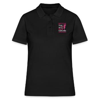 Handstand Turnerin Katze Gymnastik - Frauen Polo Shirt - Schwarz - Vorne - Ailine (174cm)