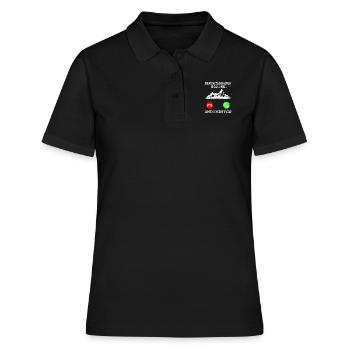 Watzmann Gipfel Berchtesgaden ruft Wandern - Frauen Polo Shirt - Schwarz - Vorne - Ailine (174cm)