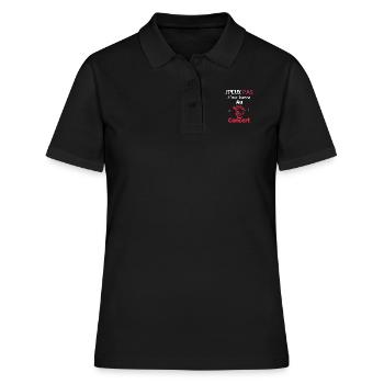 Ich kann nicht, ich gehe zum Konzert - Frauen Polo Shirt - Schwarz - Vorne - Ailine (174cm)