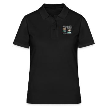 Mon temps libre : 100% pêche - Polo Femme - noir - Devant - Ailine (174cm)