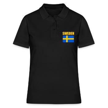 Schweden - Frauen Polo Shirt - Schwarz - Vorne - Ailine (174cm)