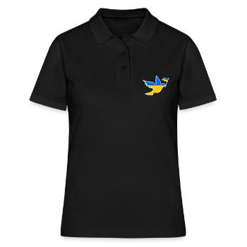 Ukraine - Frauen Polo Shirt - Schwarz - Vorne - Ailine (174cm)