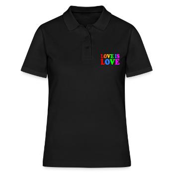 Love is love - Polo Femme - noir - Devant - Ailine (174cm)