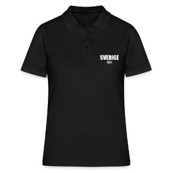 Sverige - Frauen Polo Shirt - Schwarz - Vorne - Ailine (174cm)