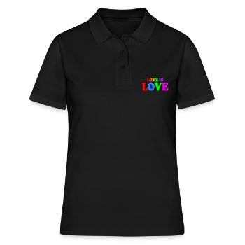 Love is love - Polo Femme - noir - Devant - Ailine (174cm)