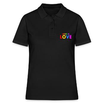 Love is love - Polo Femme - noir - Devant - Ailine (174cm)