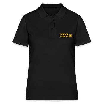 Ukraine - Frauen Polo Shirt - Schwarz - Vorne - Ailine (174cm)