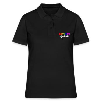 Boycott qatar - Polo Femme - noir - Devant - Ailine (174cm)