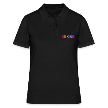 Be kind - Women's Polo Shirt - black - Front - Ailine (174cm)