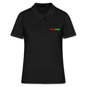 Free iran - Frauen Polo Shirt - Schwarz - Vorne - Ailine (174cm)