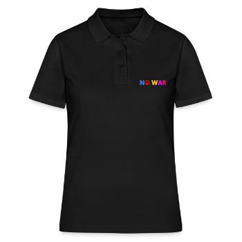 No war - Frauen Polo Shirt - Schwarz - Vorne - Ailine (174cm)