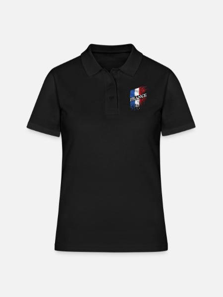 france drapeau - Polo Femme - noir