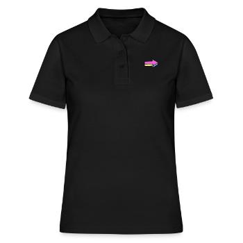 Pfeil - Frauen Polo Shirt - Schwarz - Vorne - Ailine (174cm)