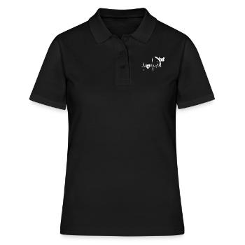 Karate Karate Herzschlag - Frauen Polo Shirt - Schwarz - Vorne - Ailine (174cm)