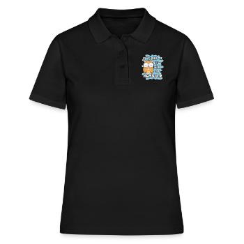 Hamster Ich werde mit meinem Hamster sein - Frauen Polo Shirt - Schwarz - Vorne - Ailine (174cm)