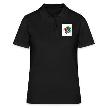 Fun, colors, games, puzzles - Women's Polo Shirt - black - Front - Ailine (174cm)