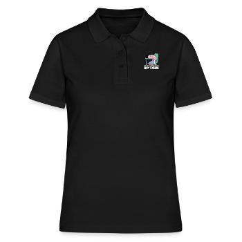 Hacker Programmeur Développeur Informatique - Polo Femme - noir - Devant - Ailine (174cm)