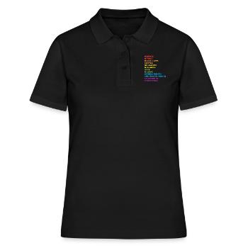 Black Lives Matter Women's Rights Africa - Women's Polo Shirt - black - Front - Ailine (174cm)