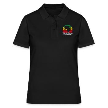 Black History is World History Geschichte Afrika - Frauen Polo Shirt - Schwarz - Vorne - Ailine (174cm)