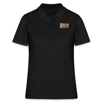 Choc-Lit Melanin Chocolate African Woman - Women's Polo Shirt - black - Front - Ailine (174cm)