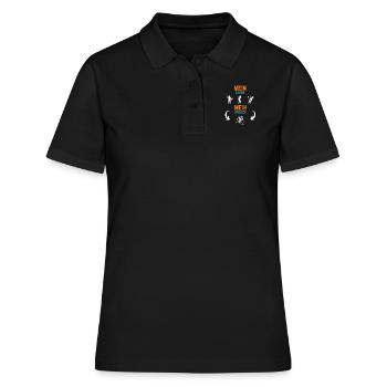 Mein Leben Mein Wunsch - Frauen Polo Shirt - Schwarz - Vorne - Ailine (174cm)