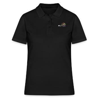 Panda Prisma Regenbogen Licht Lustig Physik - Frauen Polo Shirt - Schwarz - Vorne - Ailine (174cm)