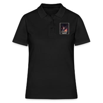 Dirndl Ersatz Dirndl Trachten Kostüm Dirndl Ersatz - Frauen Polo Shirt - Schwarz - Vorne - Ailine (174cm)