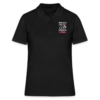 Wenn Dieses Shirt Noch Sauber Ist War Ich Heute - Frauen Polo Shirt - Schwarz - Vorne - Ailine (174cm)