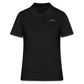 Vintage Scorpions Heartbeat Arachnid Scorpion - Polo Femme - noir - Devant - Ailine (174cm)