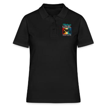 Matura 2023 Niveau complet Gamer Maturanten - Polo Femme - noir - Devant - Ailine (174cm)