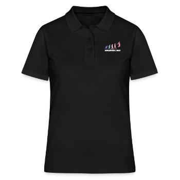 Abisapiens 2023 Abitur Abi 2023 Abiturienten - Frauen Polo Shirt - Schwarz - Vorne - Ailine (174cm)