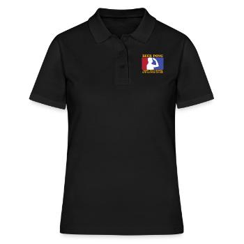 Beer Pong Sports et Alcohol Party Beer Pong - Polo Femme - noir - Devant - Ailine (174cm)