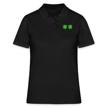 Fête de la Saint-Patrick du trèfle irlandais - Polo Femme - noir - Devant - Ailine (174cm)