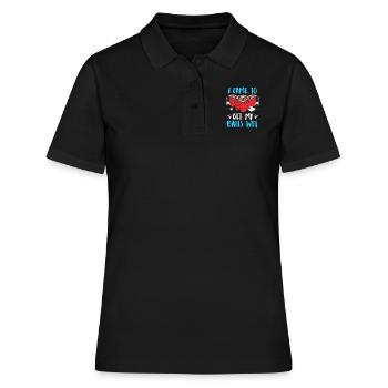 I came to get my balls wet Beer Pong Bier Pong - Women's Polo Shirt - black - Front - Ailine (174cm)