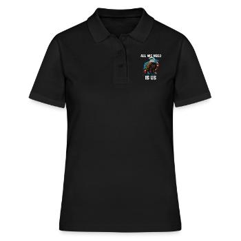 All We Need Is US Patriotism Patriotic July 4th - Women's Polo Shirt - black - Front - Ailine (174cm)