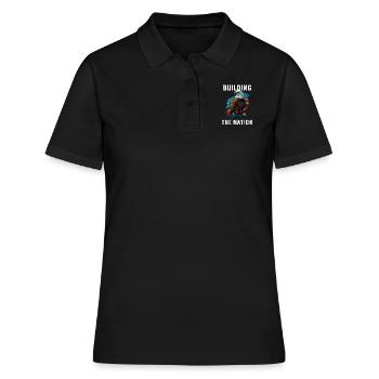 Building the Nation American Bald Eagle America - Frauen Polo Shirt - Schwarz - Vorne - Ailine (174cm)