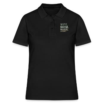 Pikeperch Heroine - Walleye Huntress - Women's Polo Shirt - black - Front - Ailine (174cm)