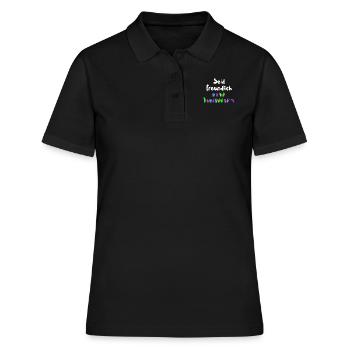 Mental Health Seid freundlich zu euch - Frauen Polo Shirt - Schwarz - Vorne - Ailine (174cm)